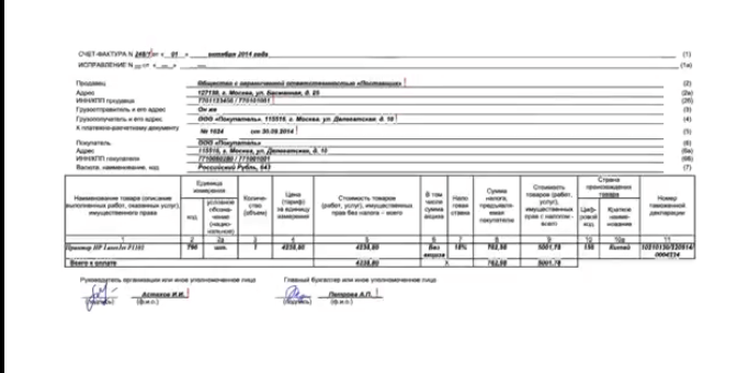 Купить закрывающие документы для бухгалтерии